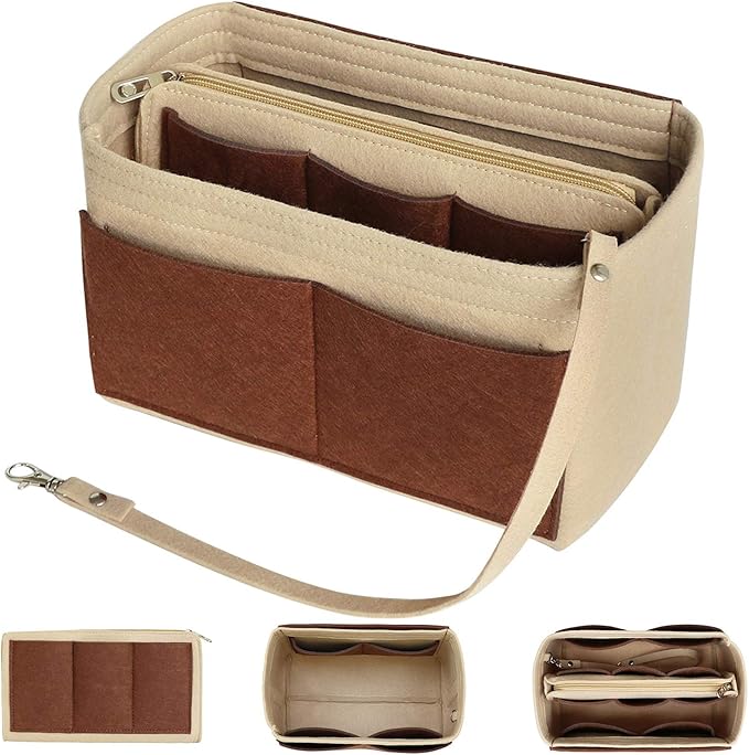 SHINGONE Felt Handbag Organiser Insert with Key, Tote&Handbag Organiser