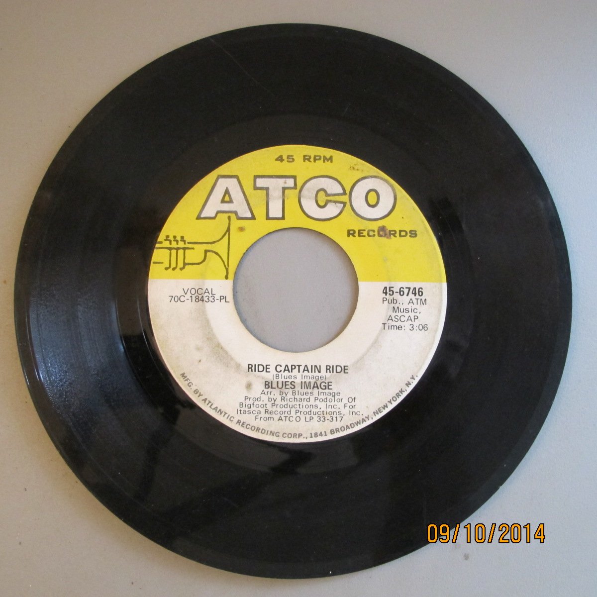 Blues Image ride captain ride 45 rpm single Music