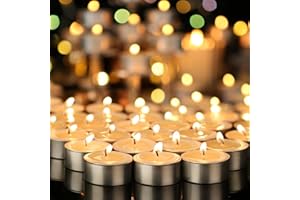 MAKALONE Soy Tea Lights Candles 100 Pack,6 Hours Long Burning White Soy Wax Tealight Votive Candles Bulk,Unscented,Clean Burn,Natural Soy Tealights Candle for Home Dinner,Weddings