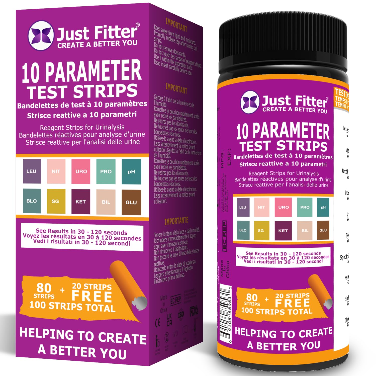 UTI Urine Test Strips. Urinary Tract Infection Strip. Simple, Fast, Accurate Results. Urinalysis Home Testing Stick Kit for Ketone, pH, Glucose, Nitrite, Leukocytes to Help Monitor Your Health.