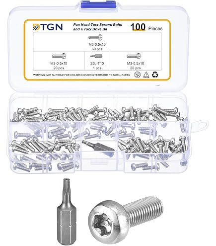 FarDeer M10 Stainless Steel Button Head Security Screws – Tamper-Proof Torx Machine Screws, 10-Pack, 25mm Length, Anti-Theft