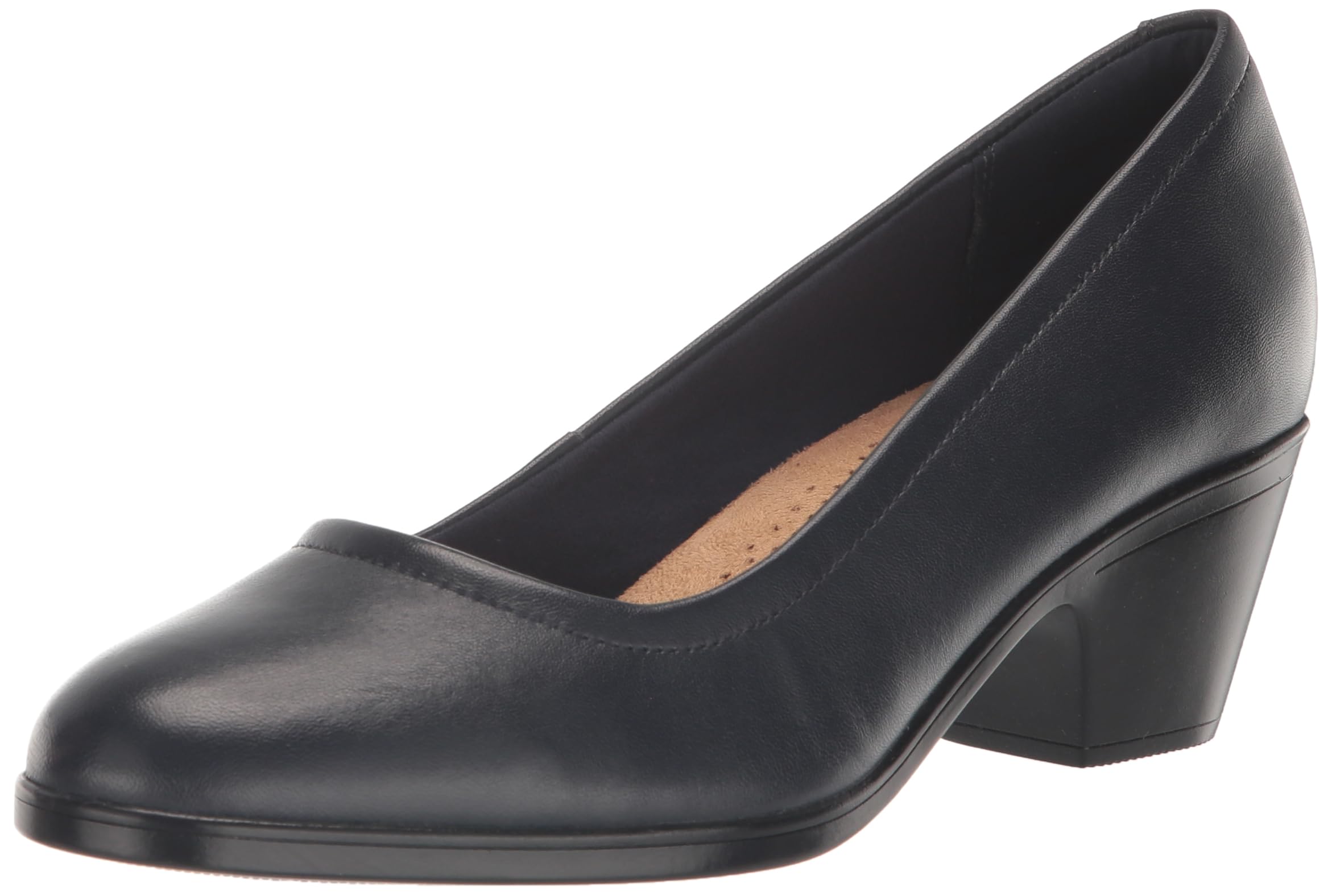 Photo 1 of Clarks Blue's Emily 2 Ruby Pump, Navy Leather, 7 Wide US