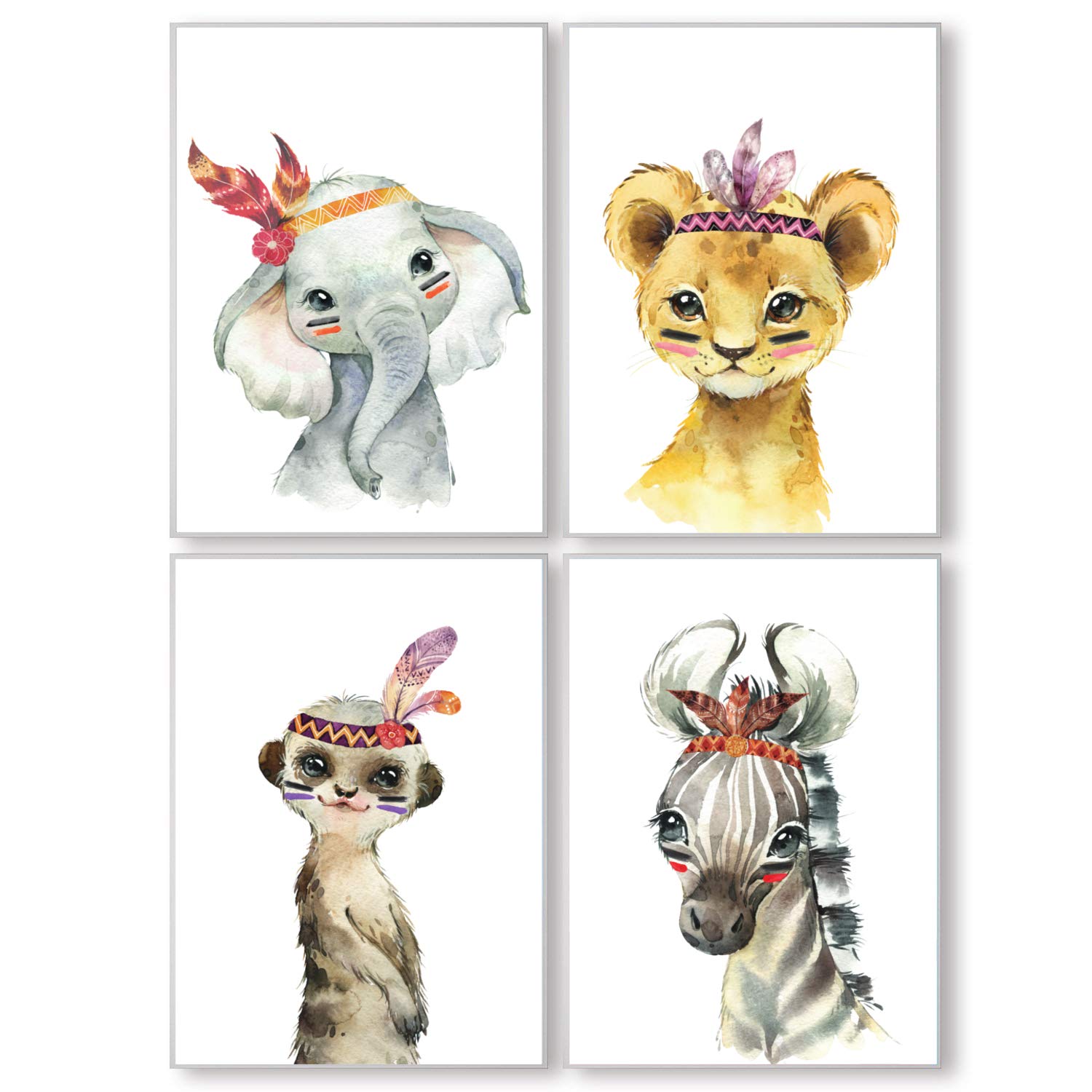 Pandawal Kinderzimmer Deko für Mädchen und Junge Safari Tiere Bilder