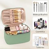 Ethereal Travel Makeup Bag Large Capacity Green Waterproof Cosmetic Organizer view 6