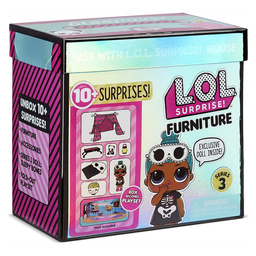 LOL Surprise Collectable Dolls for Girls - With 10 Surprises and Accessories - Sleepy Bones - Furniture Series 3