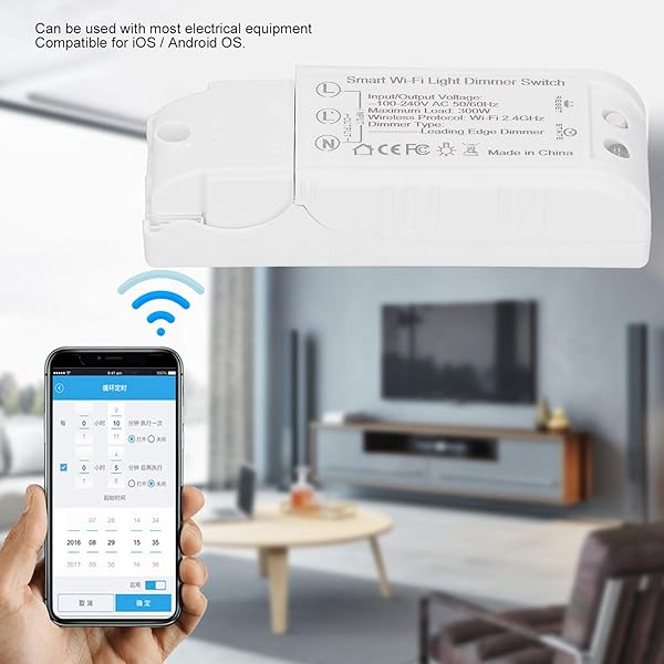Evonecy Smart Dimmer Schalter WiFi Light Dimmer Schalter feuerfest mit Fernbedienung Smart Voice fr Amazon Alexa Home Elektrische Ausrstung Google Assistant