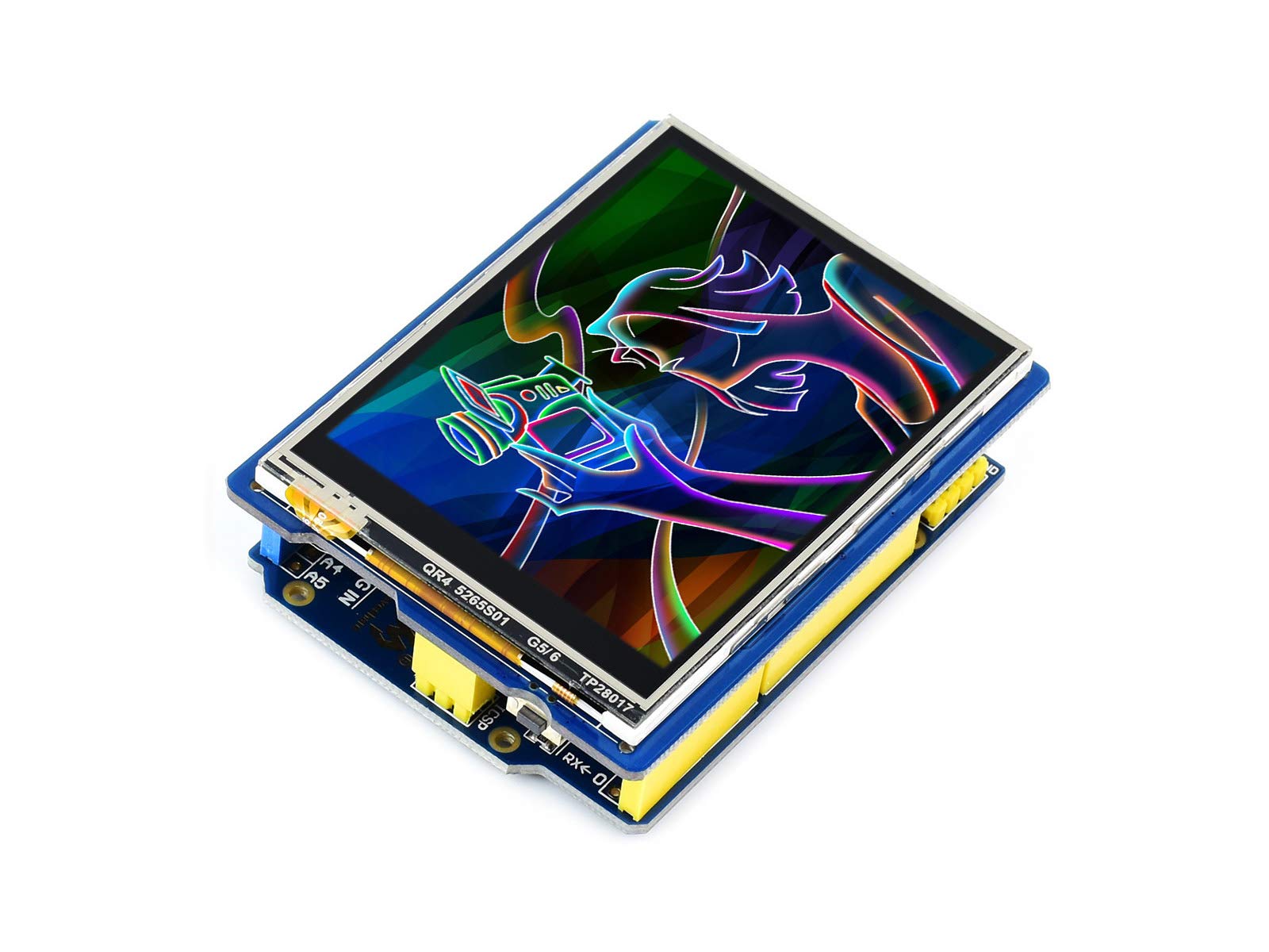 Waveshare 2.8 inch TFT Resistive Touch LCD Shield 320×240 Resolution Onboard SPI Interface Display Screen Module Compatible with Leonardo NUCLEO