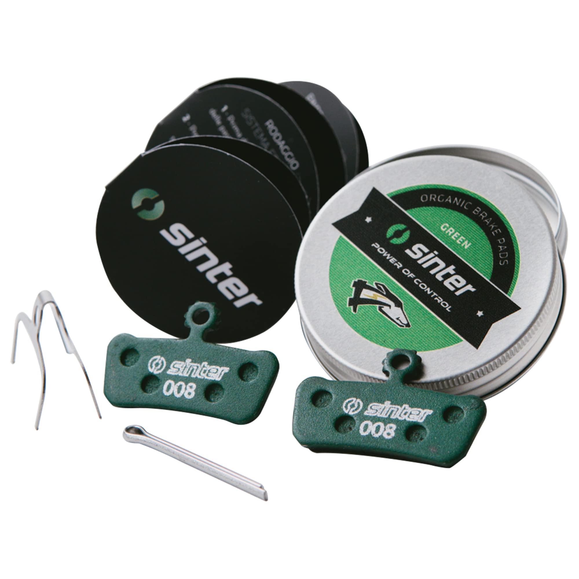 Sinter Premium Organic Bicycle Disc Brake Pads for Avid Elixir Trail 7.9, XO, SRAM G2 RSC, G2 Ultimate, Guide R, RS,RSC,T,Ultimate - Green - Mountain Bike