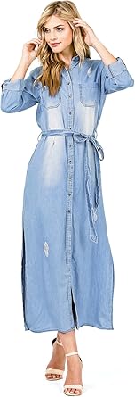 denim maxi dress amazon