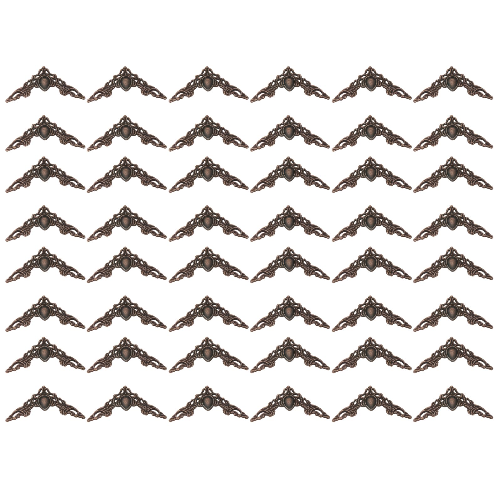PATIKIL 42mm Metal Book Corners,48pcs Photo Corners Book Corners Protector Retro Metal Decorative for Crafting Scrapbook Photo Album Book Binding,Dark Bronze