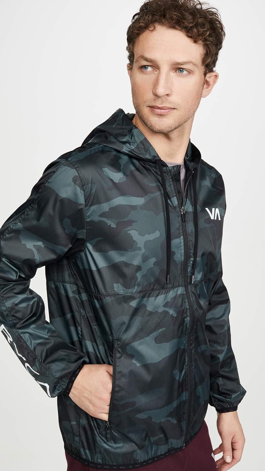RVCA mens Hexstop Iv Windbreaker Jacket: Clothing