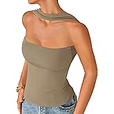 Zanvylia Halter Tube Tops for Women Summer Off Shoulder Ruched Strapless Open Back Tank Slim Fit Y2k Bandeau Shirts