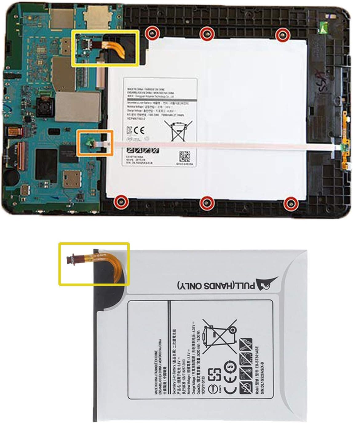 ASKC 3.8V 19Wh 5000mAh EB-BT561ABE Laptop Tablet Battery for Samsung Galaxy Tab E 9.6 inch T560 T561 SM-T560 SM-T561 SM-T565 SM-T561Y SM-T567V Series Notebook EB-BT561ABA with Tools - Image 5