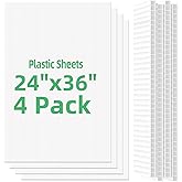 VAIIGO Plastic Sheets 24" x 36", 4mm Blank Yard Lawn Signs, 4 Pack Plastic Poster Board, Coroplast Plastic Sheets for Garage