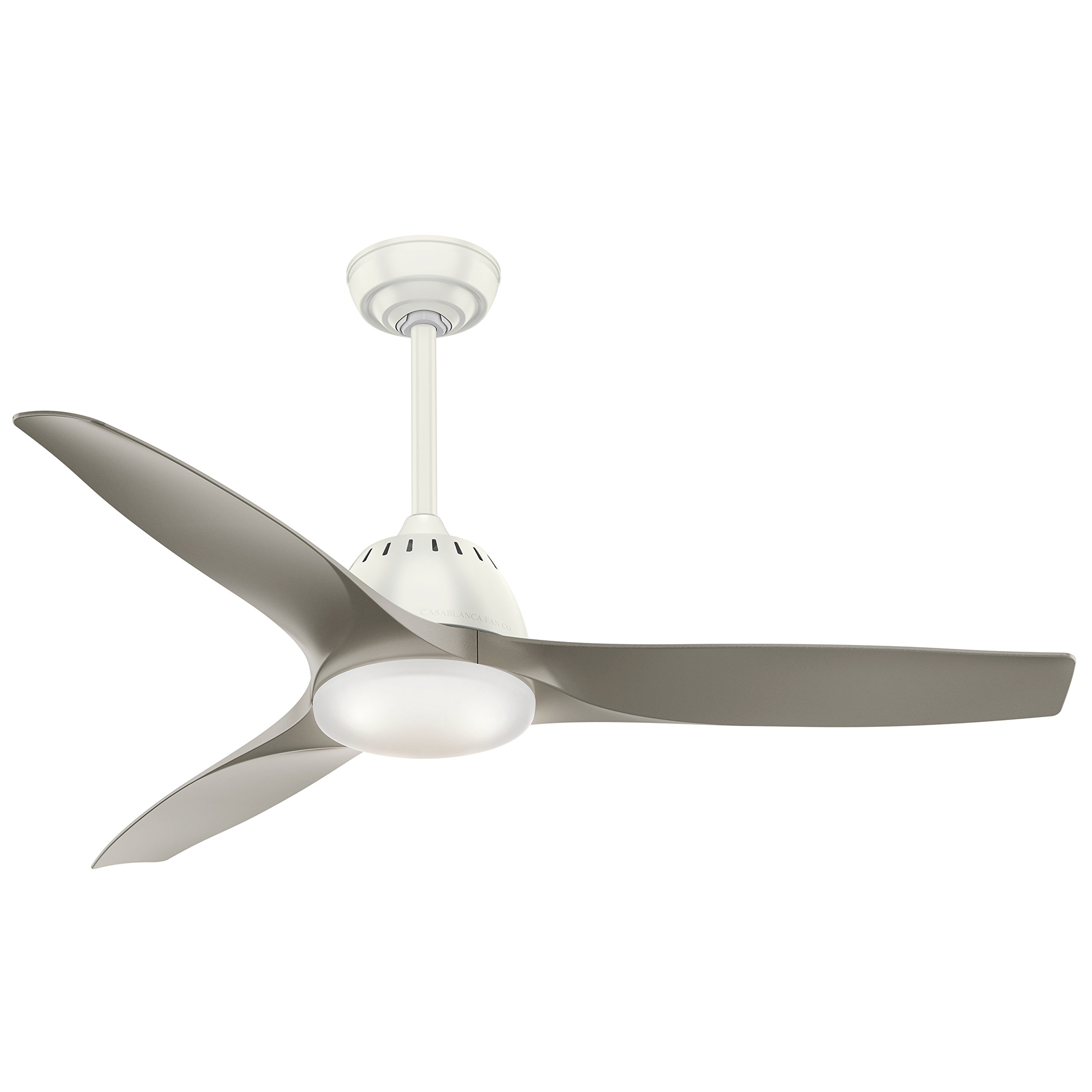 Casablanca Indoor Ceiling Fan with LED Light and Remote Control - Wisp 52 inch, Pewter, 59152