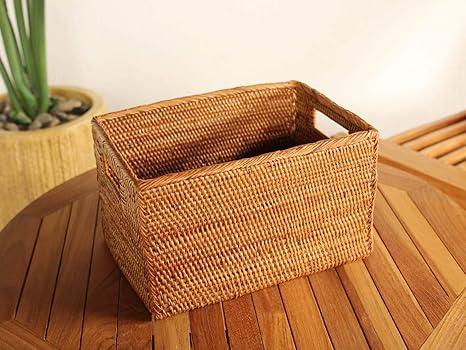 Amazon アジアン雑貨 アタ 持ち手付き 収納ボックス Cdボックス かご バスケット オンライン通販