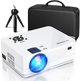 Native 1080P Projector with WiFi 6 and Two-Way Bluetooth, Full HD Video Projector for Outdoor Movies, 300" Display Projector 4k Home Theater, Compatible with iOS/Android/PC/XBox/PS4/TV Stick/HDMI/USB