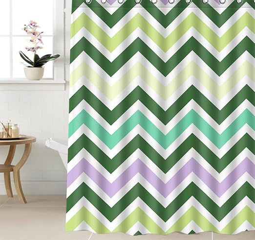 Amazon Com Abstract Waves Striped Shower Curtain Home Decor 66
