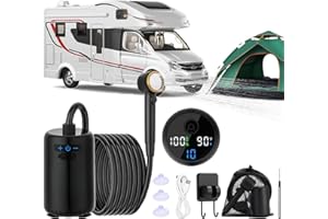 OXERBOG Portable Shower for Camping,6000mAh Rechargeable Camping Shower with Intelligent LED Display,IPX7 Waterproof Outdoor Shower Kit for Hiking, Travel, Car, Pet