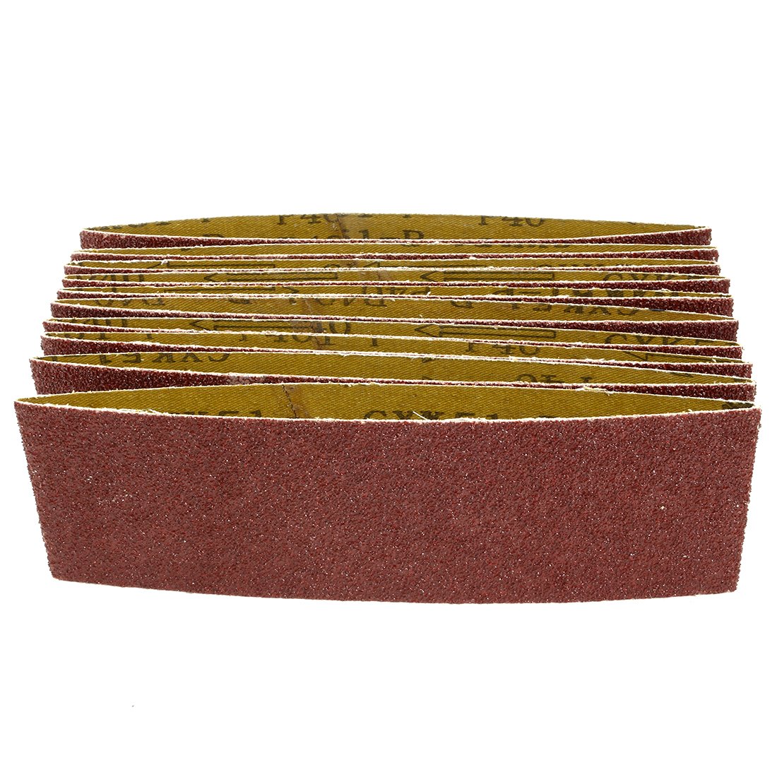 Sourcingmap 3-Inch x 18-Inch Aluminum Oxide Sanding Belt 40 Grits Sandpaper Lapped Joint for Belt Sander 10pcs