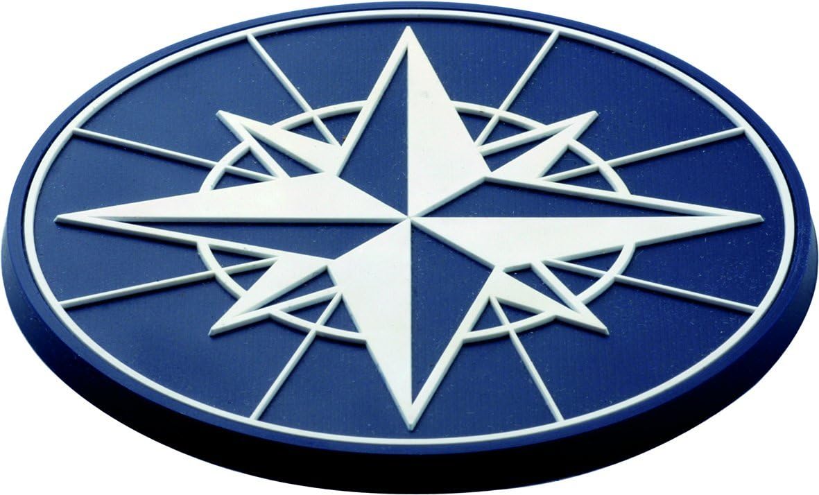 MB Coastal Designs Northwind Nautical Drink Coasters, Clear, Set of 6