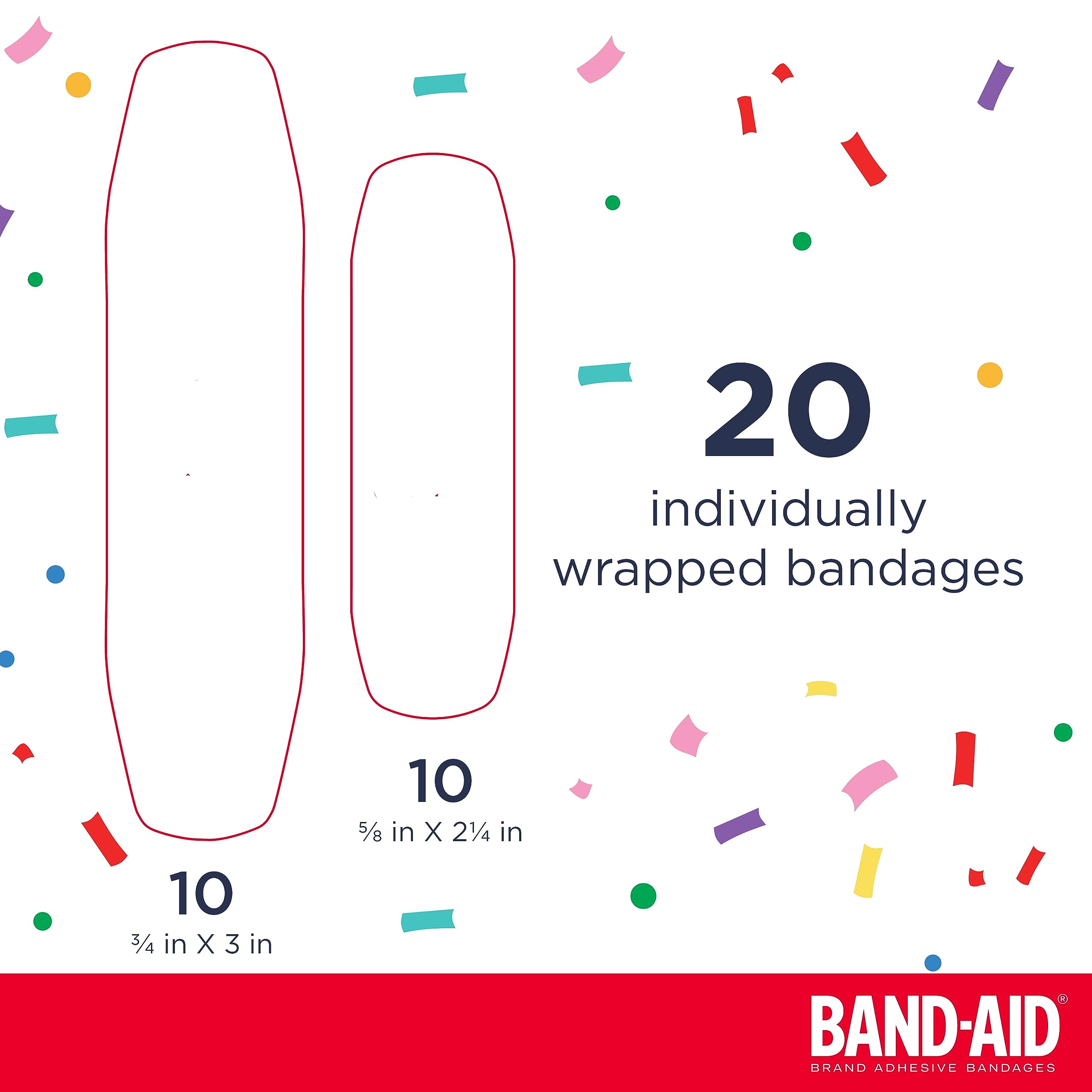 Band-Aid Brand Adhesive First Aid Bandages for Minor Cuts & Scrapes, Wound Care Featuring Disney Pixar's Inside Out Characters, Fun Bandages for Kids & Toddlers, Assorted Sizes, 20 Ct