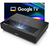 WEMAX Nova Pro 4K Ultra Short Throw Projector, Google TV, 2100 ISO Lumens | 150" UST Projector with ALPD Laser, 3000:1 Contrast, Dolby Audio, WiFi &amp; Bluetooth and Google Assistant for 3D Home Theater