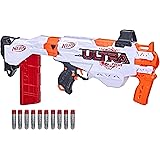 NERF Ultra Focus Motorized Blaster, 10-Dart Clip, 10 AccuStrike Ultra Darts, Stock, Compatible Only Ultra Darts (Amazon Exclu