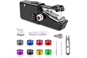 JYINKZF Handheld Sewing Machine, Portable and Easy-to-Use Mini Sewing Machine, Battery and USB Operated, Ideal for Beginners and Home Use - Black