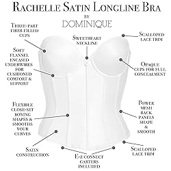Dominique Women's Rachelle Strapless Satin Longline
