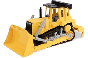 Driven by Battat – Midrange 1/16 Scale – Bulldozer Toy – Construction Truck Toy with Realistic Engine Sound & Multiple Moving Parts – Car Toy Gift for Boys & Girls Age 3+