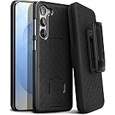 MOTIVE Designed for Samsung Galaxy s25 Case with Belt Clip, Drop Tested, Military Grade Protection, s25 Holster Case with Stand 6.2” Slim Shockproof | Black