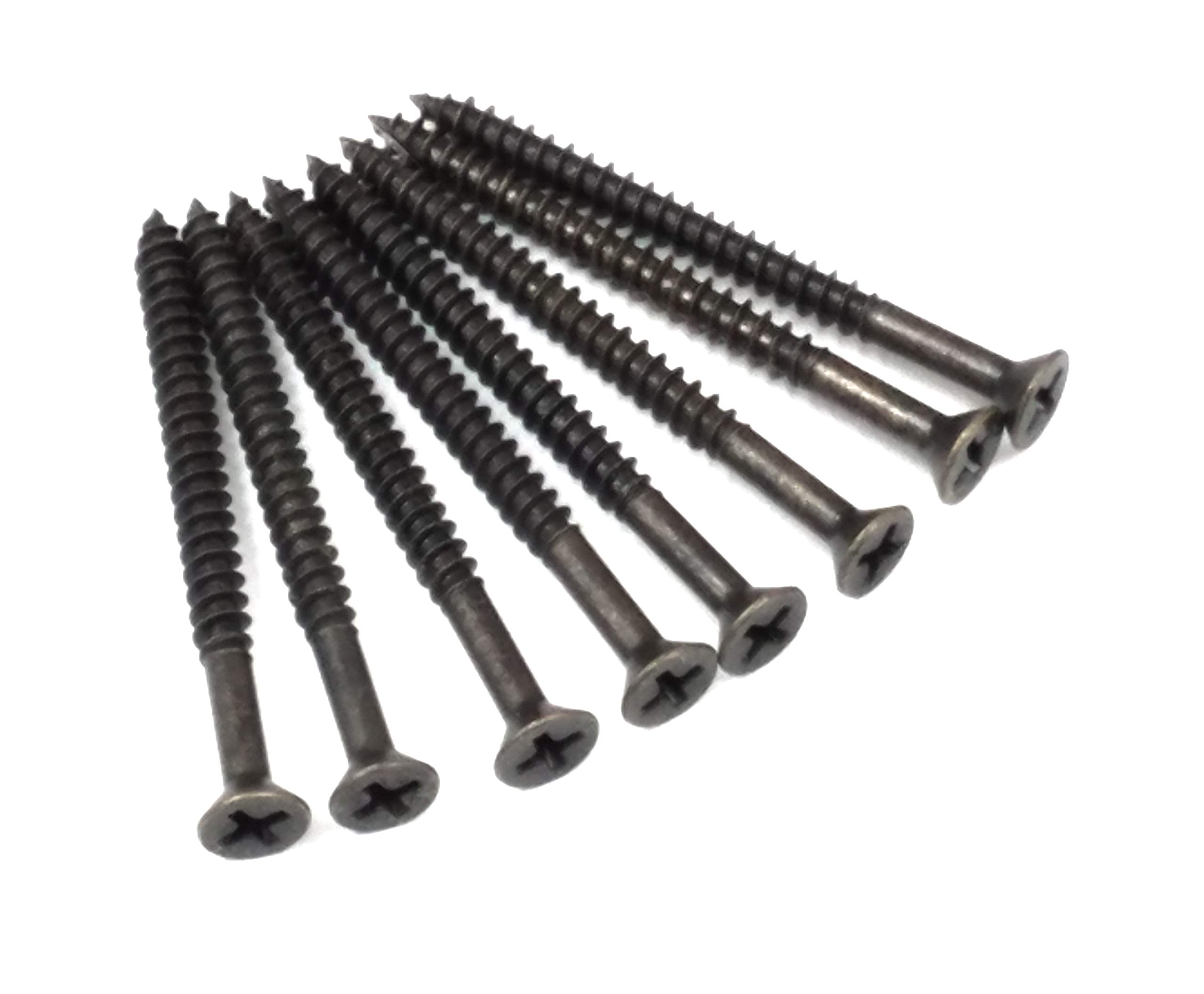 Hinge Outlet Wood Screws, Heavy-Duty Screws for Doors, Cabinets, Furniture & DIY Projects (Antique Brass, 9 X 2 1/4, 24 Pack)