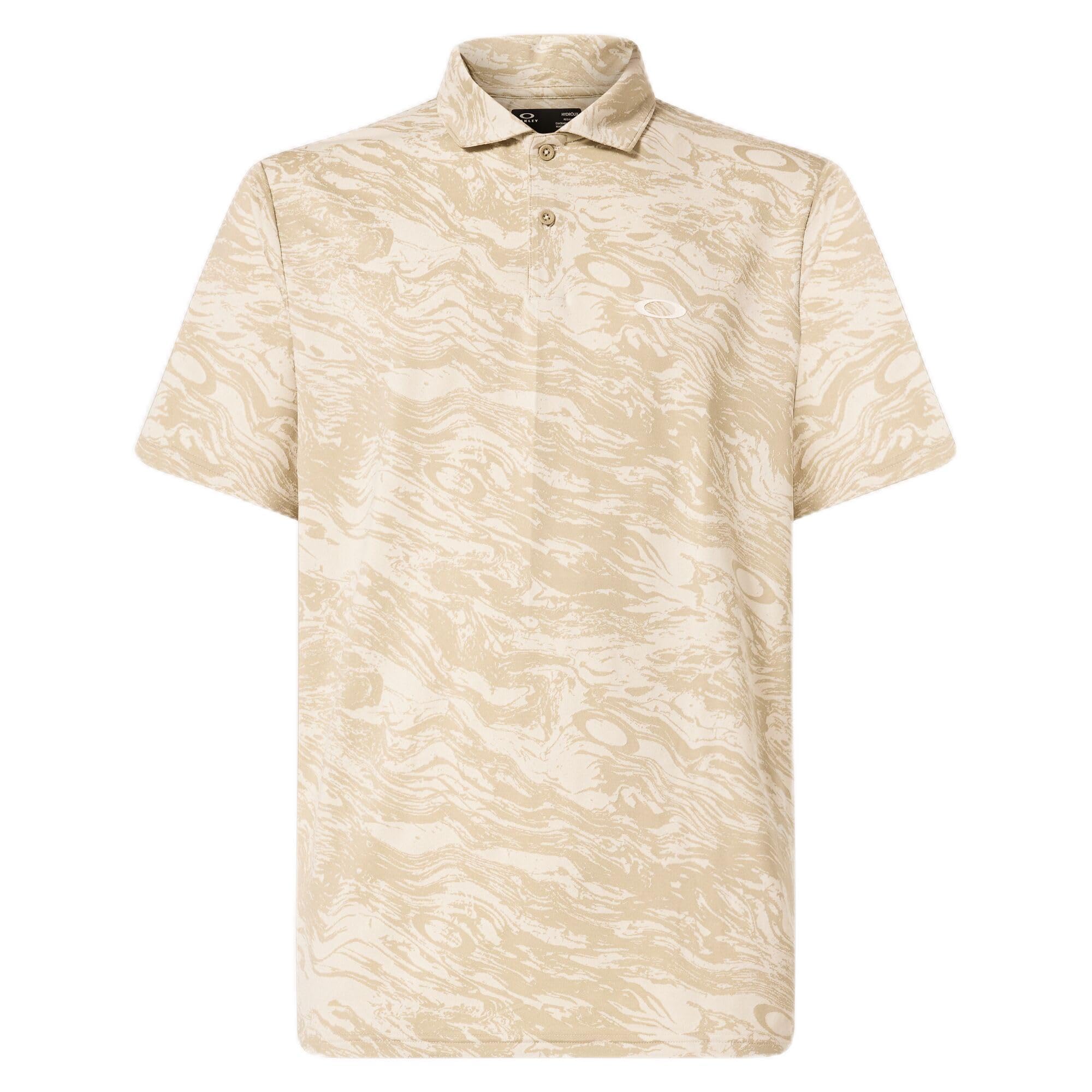 Oakley Men's Jacquard Polo, Duality Swirl Beige