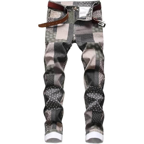 Run & Fly Men's Red Tartan Skinny Jeans – Indie, Mod, Punk Style – 60's/80's Vibe