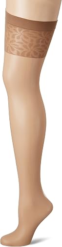 FIORE Damen Strumpfhose Mit Strumpfbandhalter – 20 DEN, Schwarz, Aus Nylon, Maschinenwaschbar