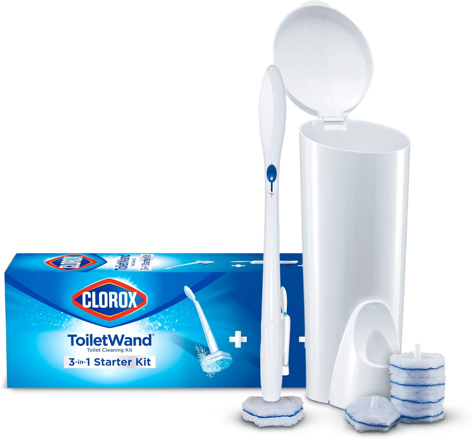 Clorox ToiletWand Disposable Toilet Cleaning System - ToiletWand, Storage Caddy and 6 Disinfecting ToiletWand Refill Heads (Packaging May Vary) (03191): Health & Personal Care