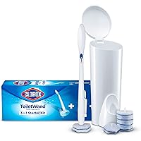 Clorox ToiletWand Disposable Toilet Cleaning System - ToiletWand, Storage Caddy and 6 Disinfecting ToiletWand Refill…