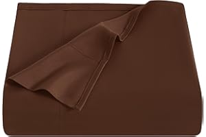NTBAY King Flat Sheet Only - Brushed Microfiber Flat Sheet - Soft, Wrinkle-Free, Fade-Resistant, Stain-Resistant, Top Sheet, Hotel Quality Flat Bed Sheet, Brown