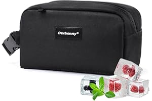 CERBONNY Freezable Lunch Bag,Freezable Snack Bag,Mini Cooler Bag for Travel/Work/School,Small Insulated Bag,Small Cooler Lunch Box with Ice Packs,Insulated Snack Bag,Freezable Snack Box with Handle Buckle