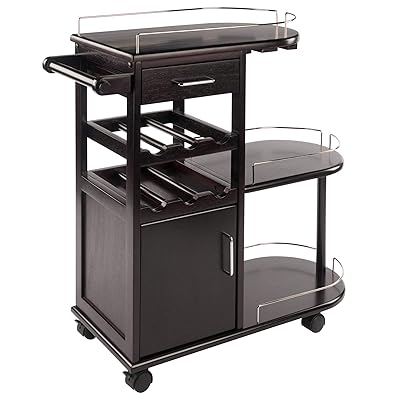Winsome Trading Jimmy Cart with Espresso Finish