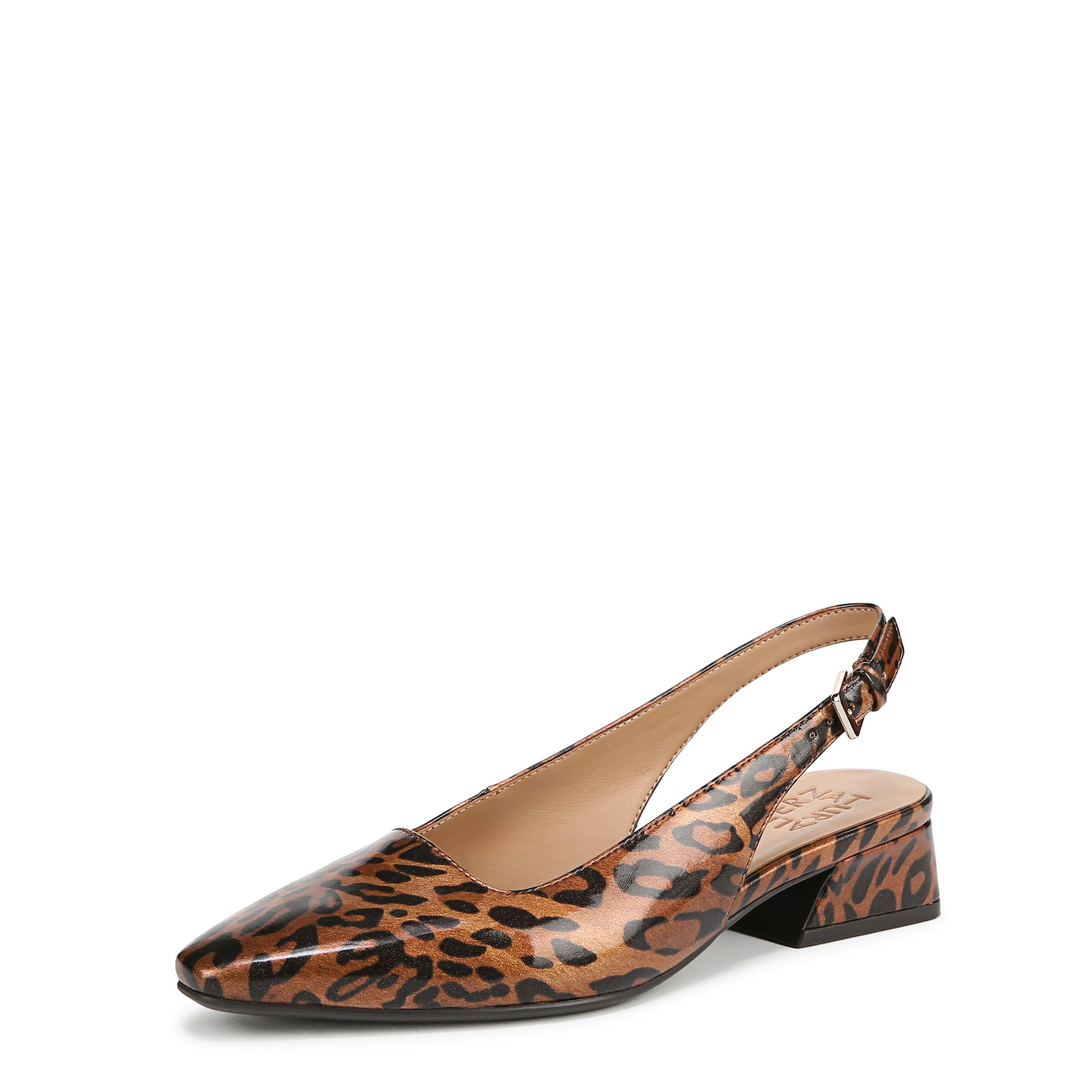 Naturalizer Womens Ginger Pump Cheetah Patent Brown 9 W