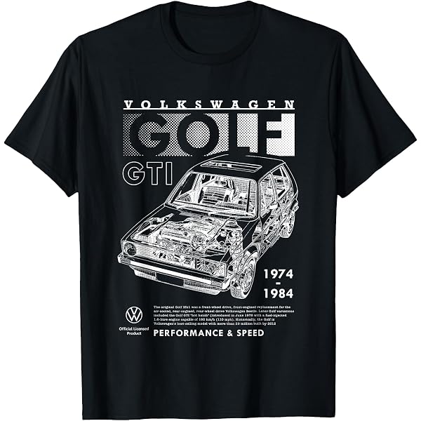 Amazon.com: Volkswagen The Golf GTI Classic Car T-Shirt : Clothing