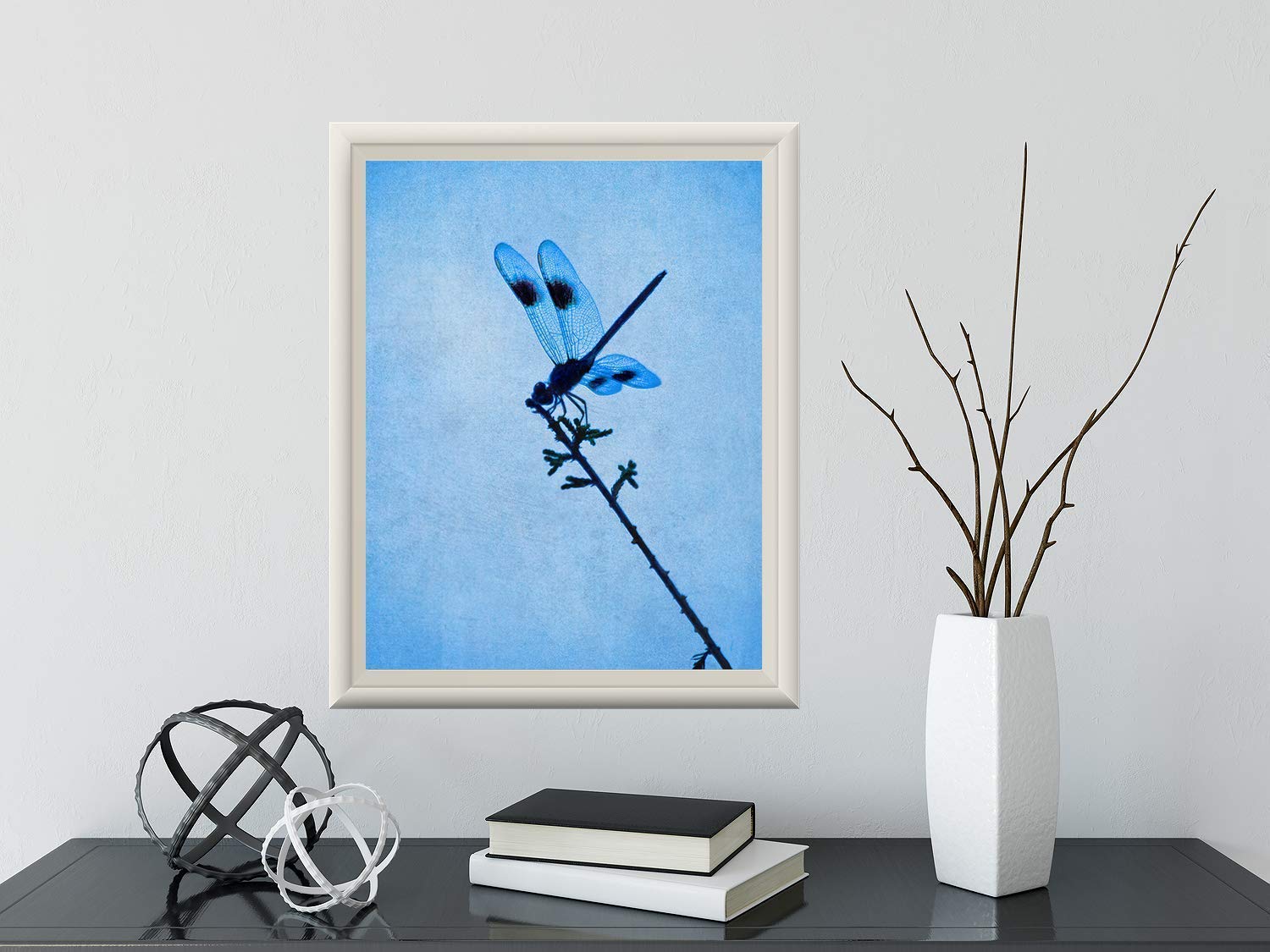 Amazoncom Dragonfly Decor Blue Wall Art