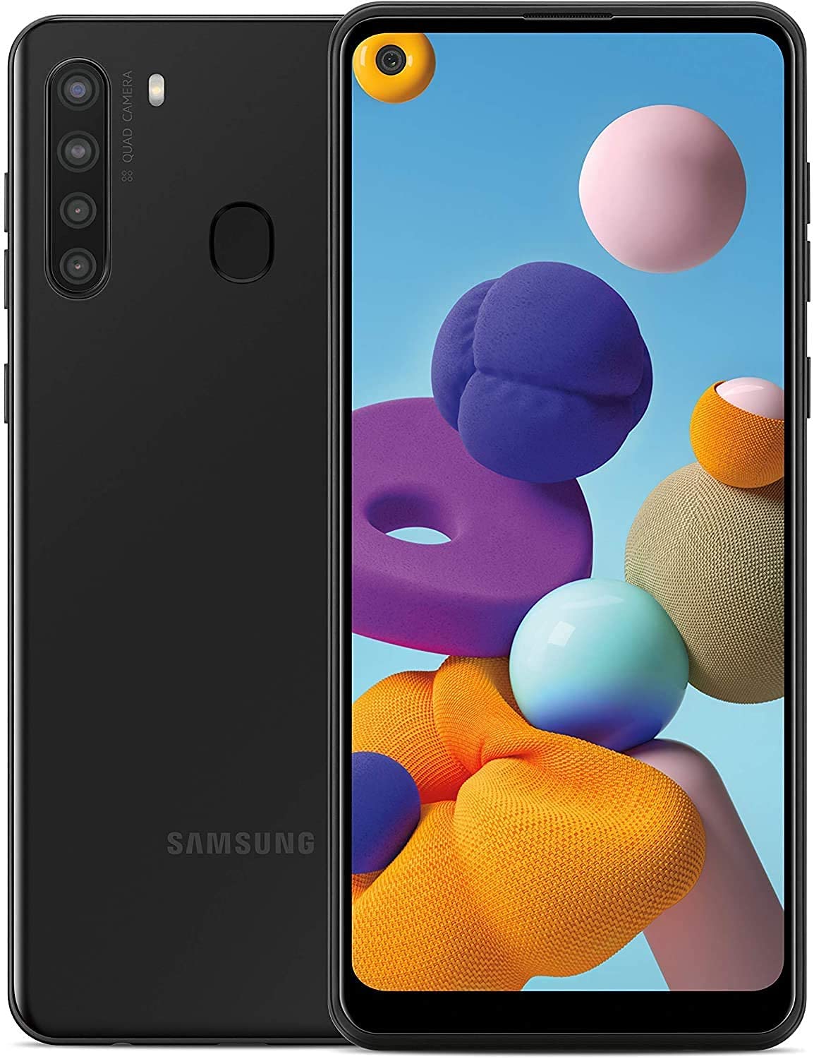 SAMSUNG Galaxy A21 LTE Verizon | 6.5" Screen | 32GB of Storage | Long Lasting Battery | Single SIM | 2020 Model | US Version | Black - (SM-A215UZKAVZW) (Renewed)