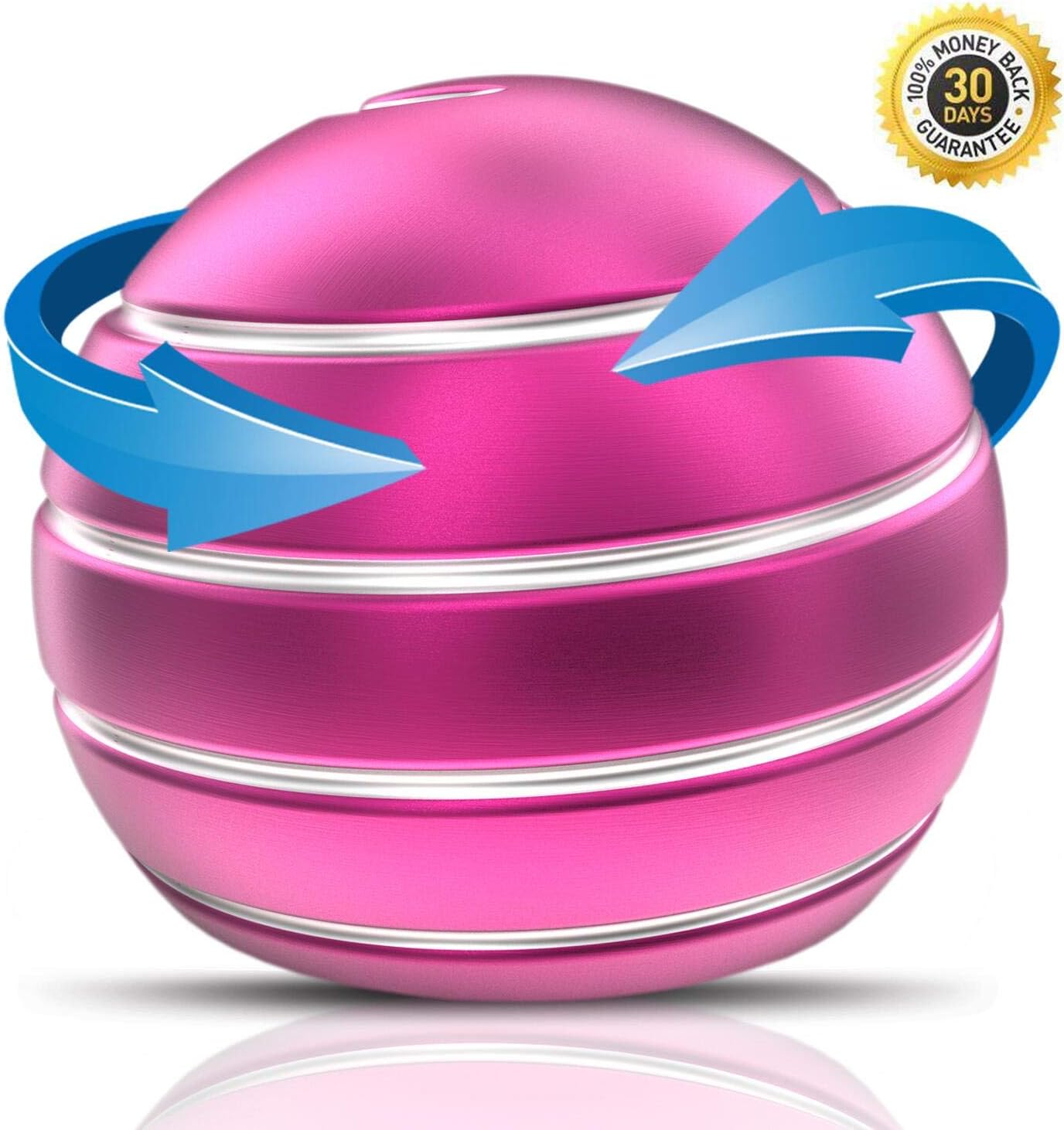 nircsom Kinetic Desk Toy, Fidget Spinner Toy, New Generation Spinning Last Longer, for Stress Relief Best Gift Ideas by(Rose Gold)