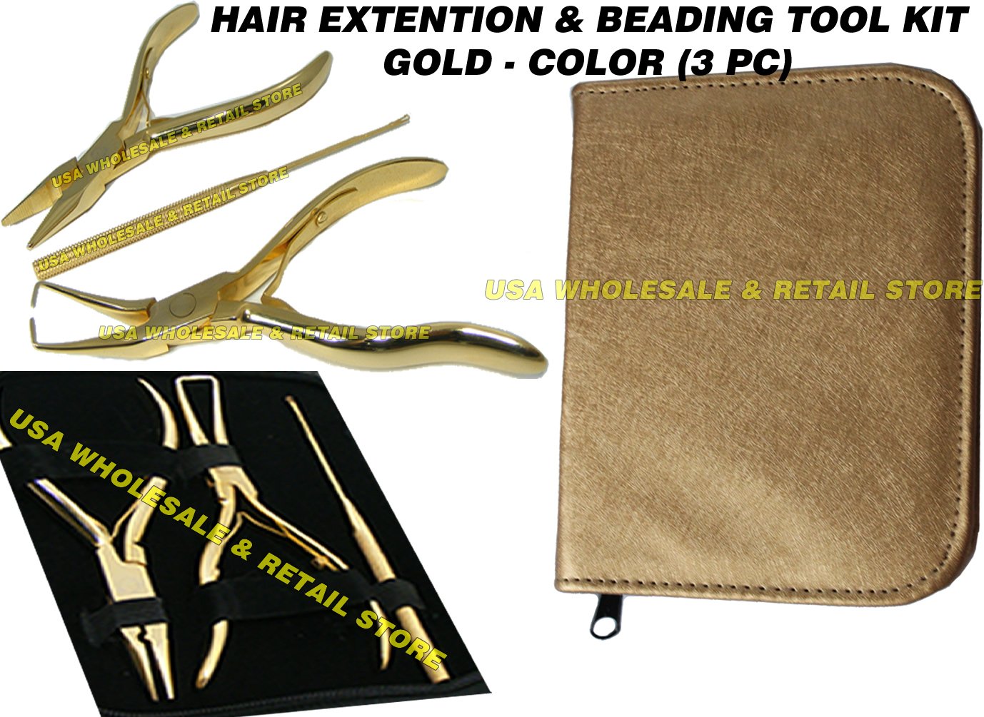ZENIA BRAND GOLD Micro Ring Hair Extension & Beading Tool