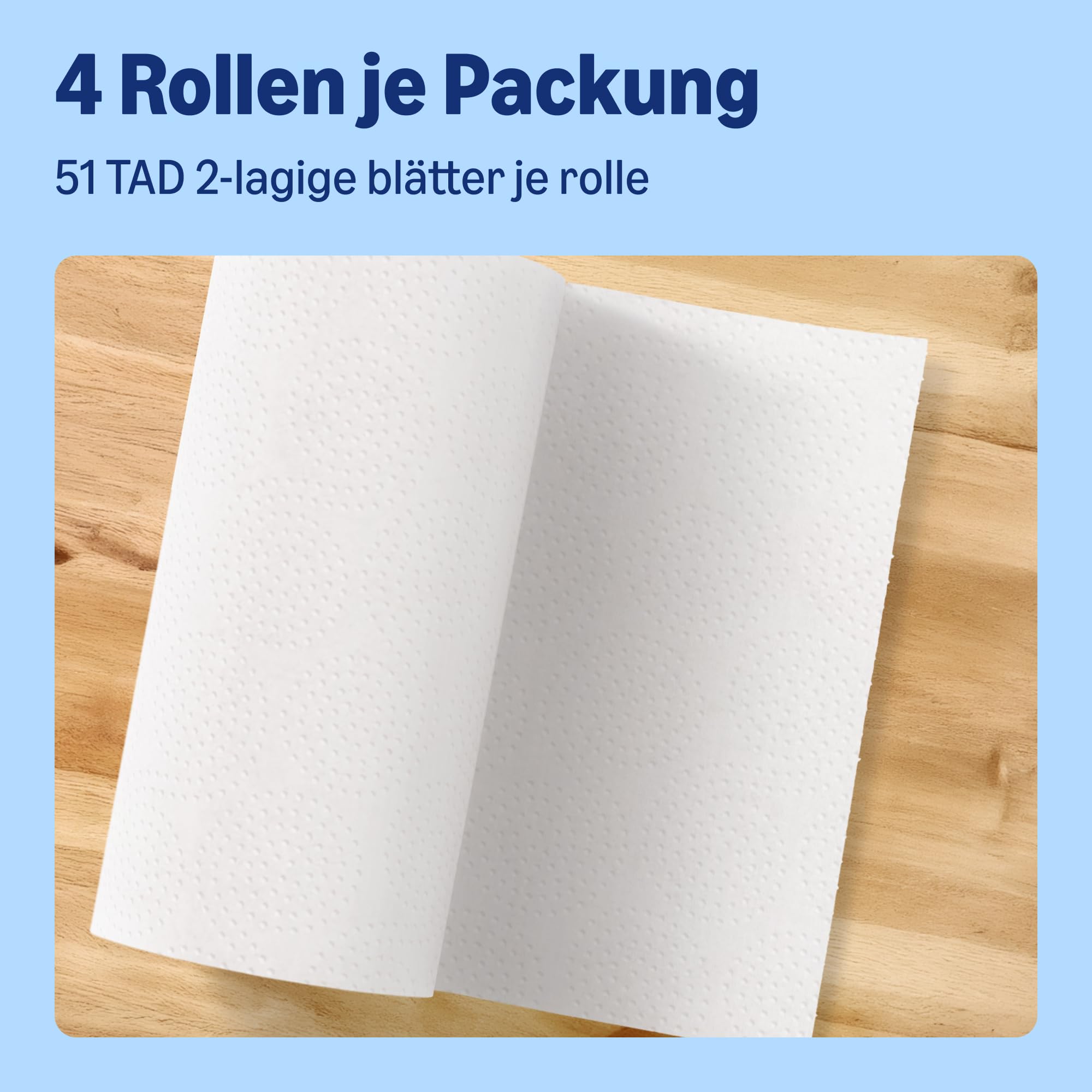 by Amazon Ultrasaugfähige TAD Küchenrolle, 4 Rollen (1er-Pack), 51 Blatt pro Rolle, FSC-Zertifiziert 3