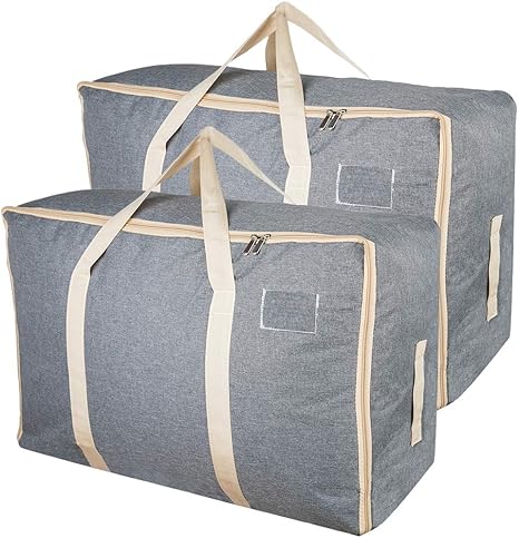 XXL Aufbewahrungstaschen Mit Reißverschluss - 105 Liter Volumen, 2 Stück Set