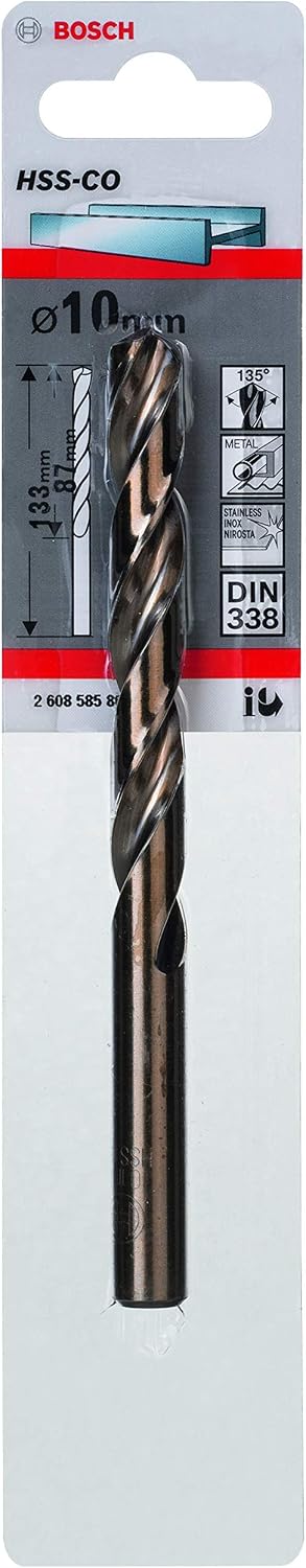 Bosch 2608585864 Metal Drill Bits, Gray / Gold, 10 x 87 x 133 mm